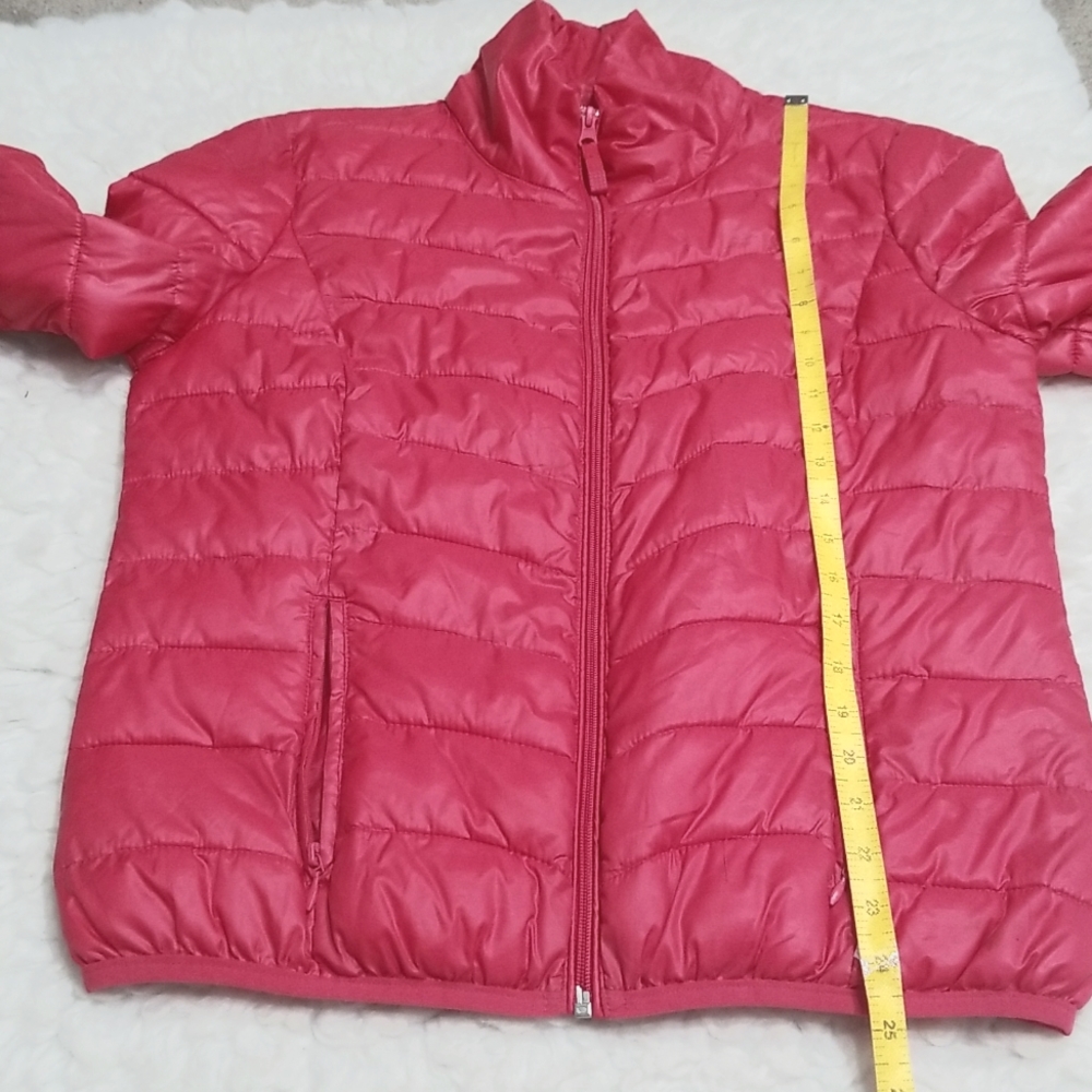 Black Rivet Puffer Packable Pink Jacket. Size M - image 8